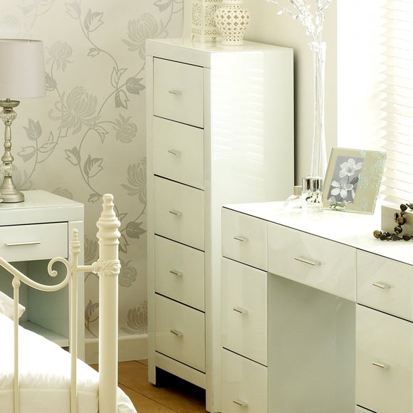 Venetian White 5 Drawer Chest