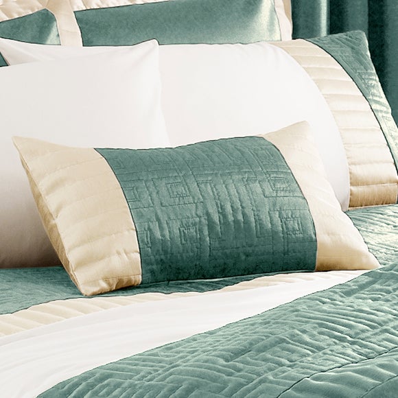 Teal Athens Collection Boudoir Cushion Cover