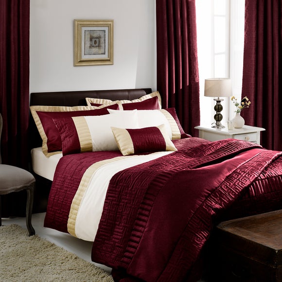 Red Athens Collection Duvet Cover Dunelm