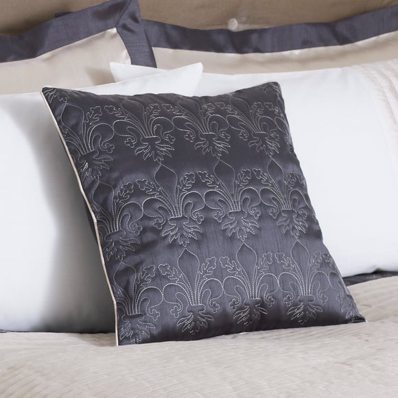 Charcoal Fleur De Lys Collection Cushion