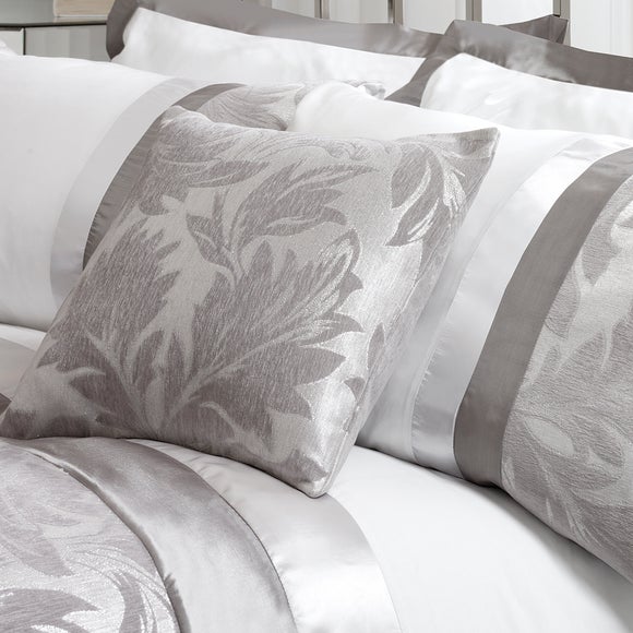 Silver Roma Damask Collection Cushion Cover
