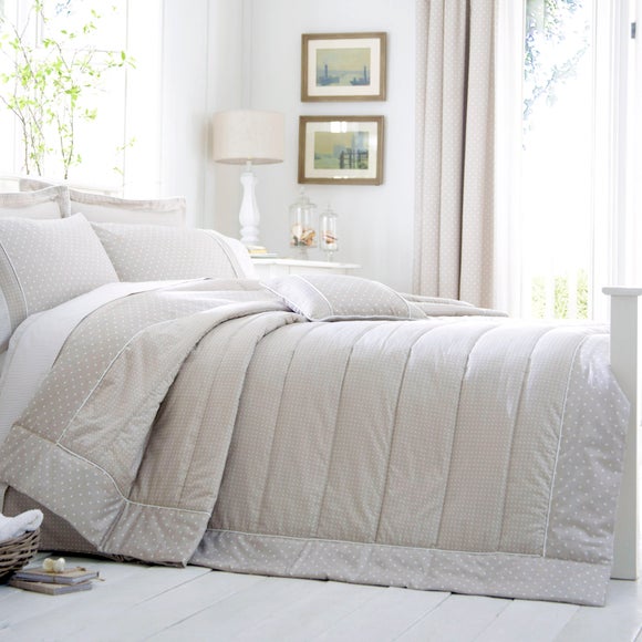 Dorma Mink Capri Collection Quilted Throw