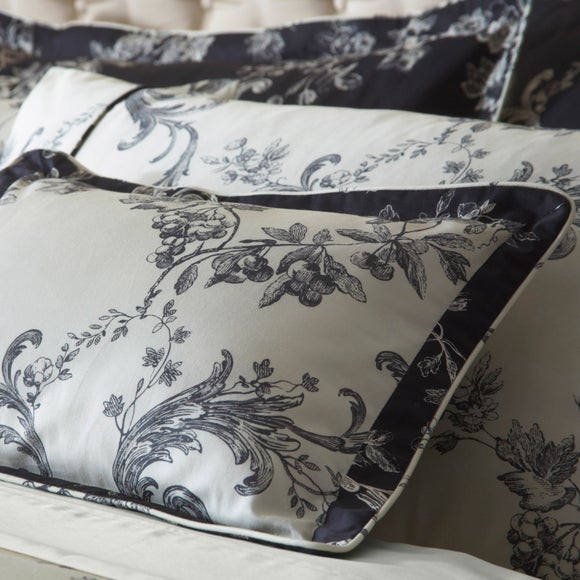Dorma Black Emilio Collection Boudoir Cushion Cover