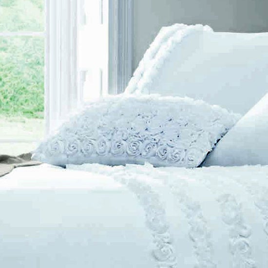 White Rosalie Collection Boudoir Cushion Cover