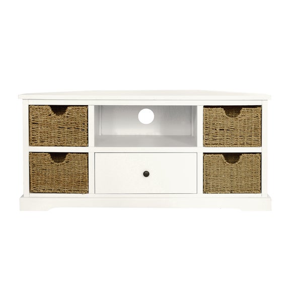 Cottage Ivory Corner TV Unit Dunelm
