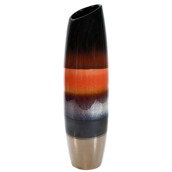Burnt Sienna Collection Glazed Bullet Vase