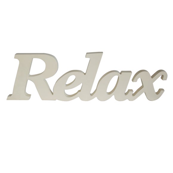 Relax Word Sign Dunelm