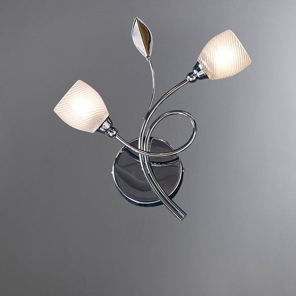 Swirl 2 Light Wall Light Dunelm