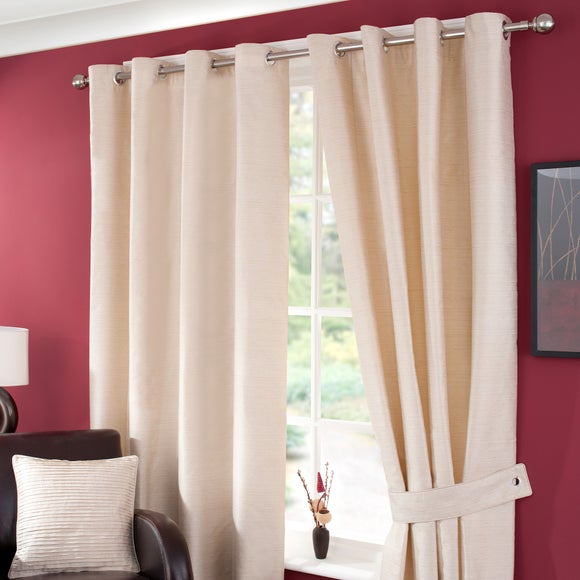 Waters & Noble Natural Opal Lined Eyelet Curtains