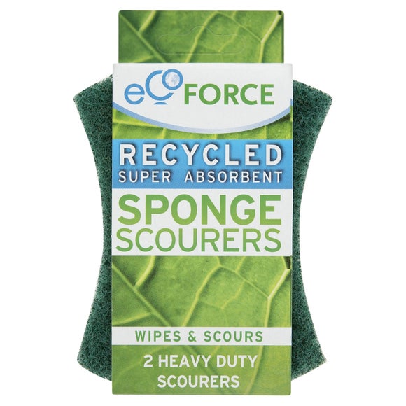 Pack of 2 EcoForce Recycled Super Absorbent Scourers