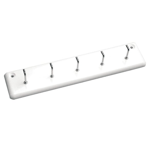Five Hanging Hooks Storage Rail