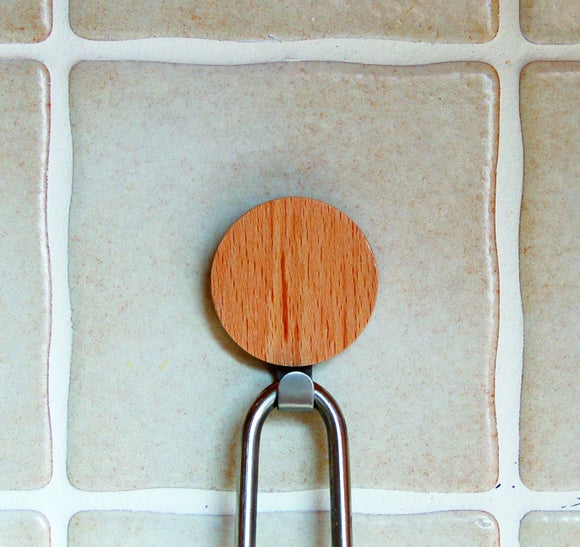Wood and Metal Round Hook