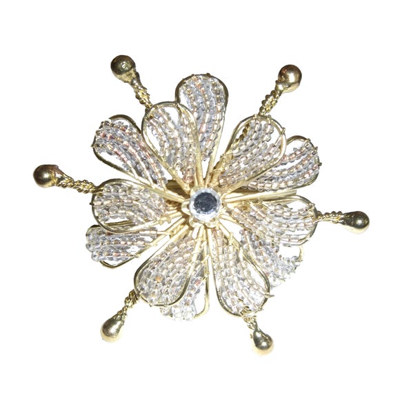 Beaded Flower Napkin Ring