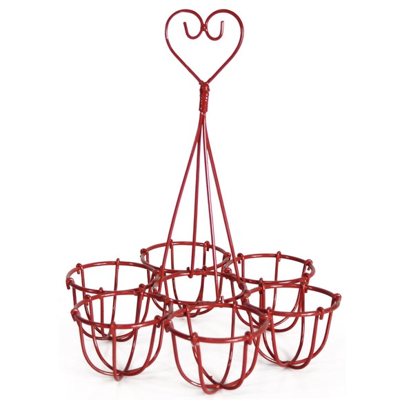 Cookshop Collection Red Wire Egg Holder