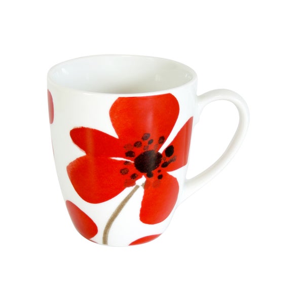 Red Painted Poppy Collection Mug