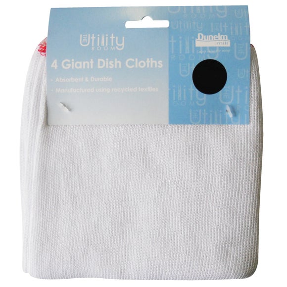 Utility Room Pack of 4 Giant Dishcloths