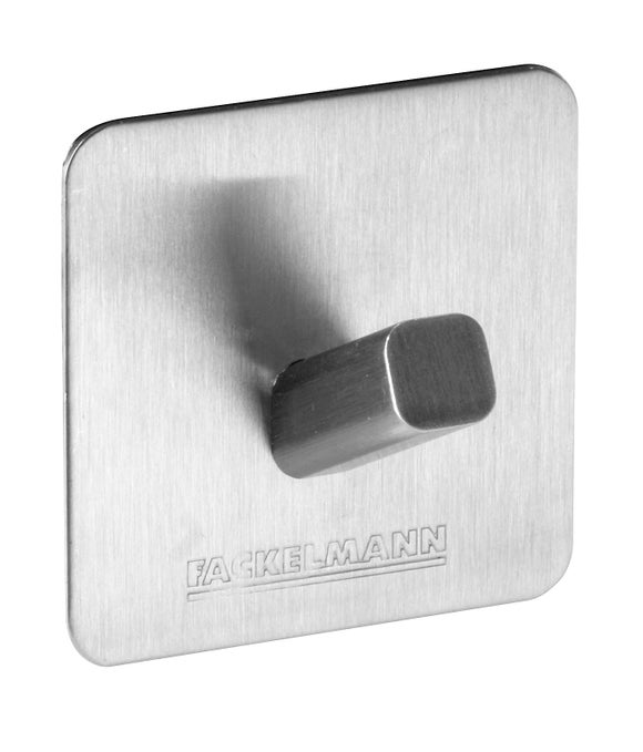 Stainless Steel Square Adhesive Storage Hook Dunelm