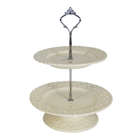 Rochelle Collection Two Tier Cake Stand