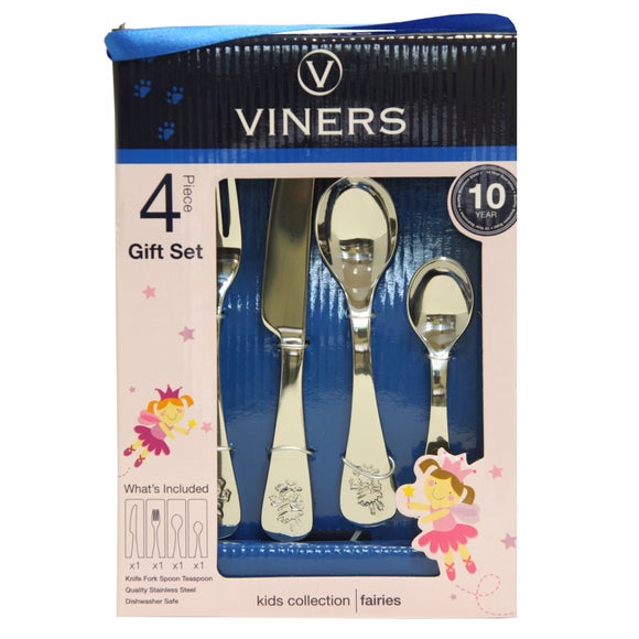 Kids Viners 4 Piece Fairies Cutlery Set
