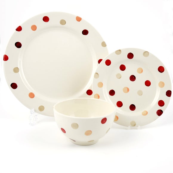Red Country Spots Collection 12 Piece Dinner Set