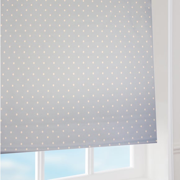 Blue Dotty Roller Blind