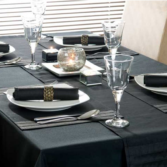 Black Spectrum Collection Round Tablecloth