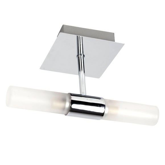 Twin Glass Bathroom Wall Light