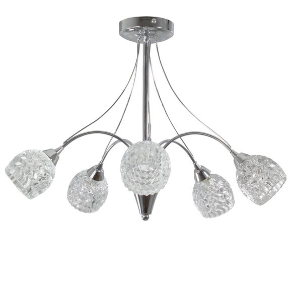 Metro 5 Light Fitting Chrome