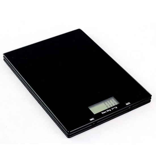 Cookshop Black 5kg LCD Kitchen Scales