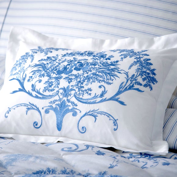 Dorma Blue Toile Collection Cushion Dunelm