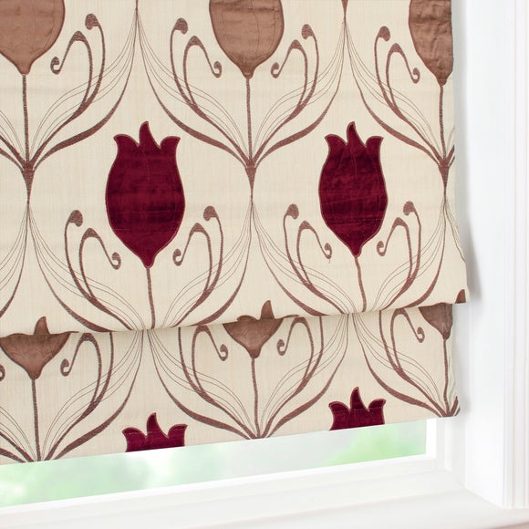 Wine Lalique Collection Blackout Roman Blind