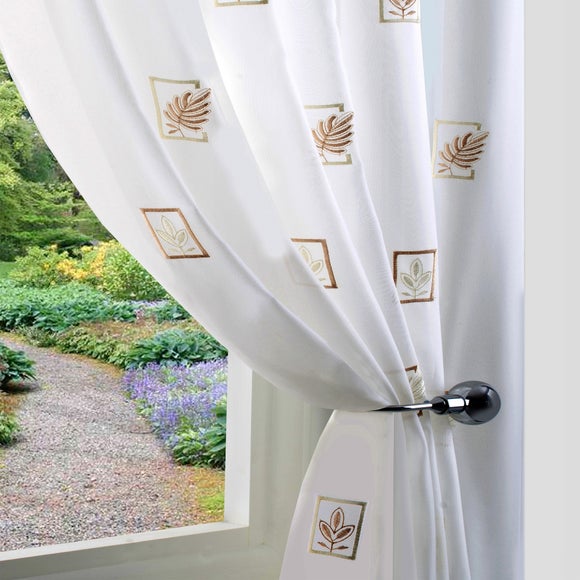 Cream Fern Voile Panel