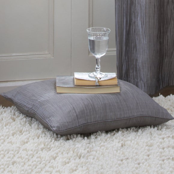 Silver Crushed Taffeta Collection Cushion