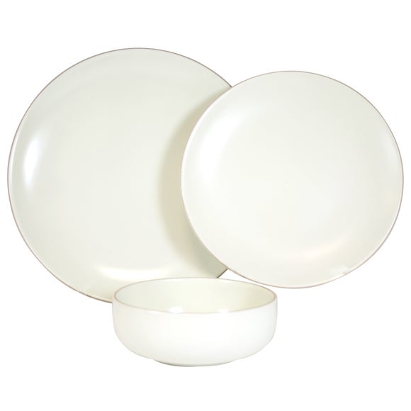 Cream Monaco Collection 12 Piece Dinner Set