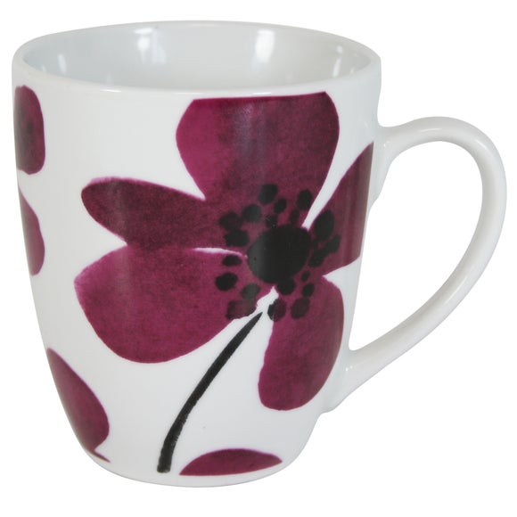 Plum Painted Poppy Collection Mug