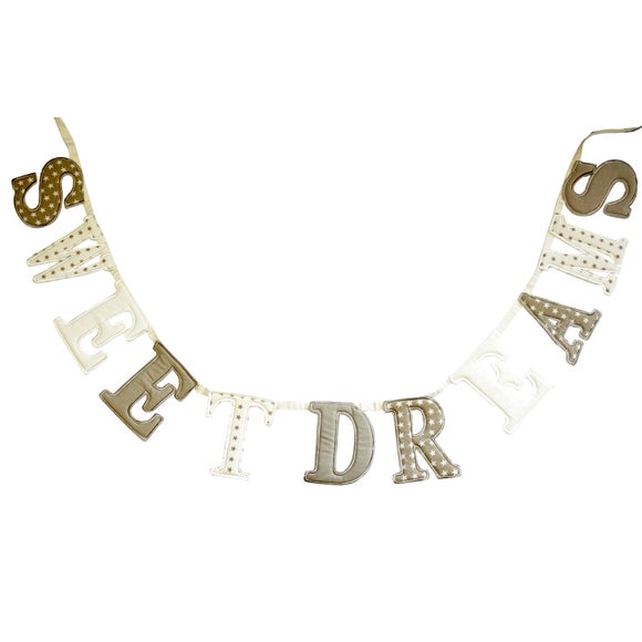 Kids Bedtime Bear Collection Sweet Dreams Bunting