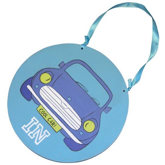 Kids Cool Cars Collection Hanging Sign