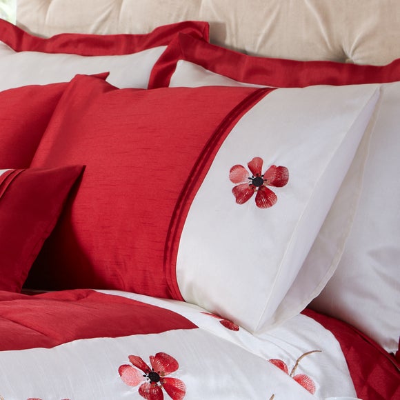 Red Louisa Collection Housewife Pillowcase