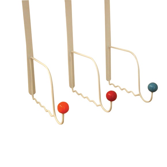 Bathroom Basics Pack of 3 Over Door Hooks