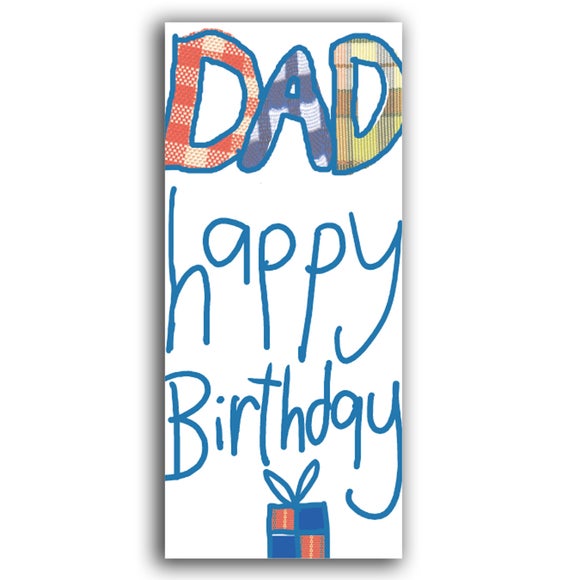 Paper Rose Candy Rocks Happy Birthday Dad Card