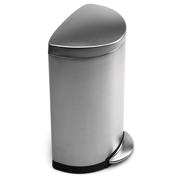 simplehuman 40 Litre Semi Round Stainless Steel Pedal Bin
