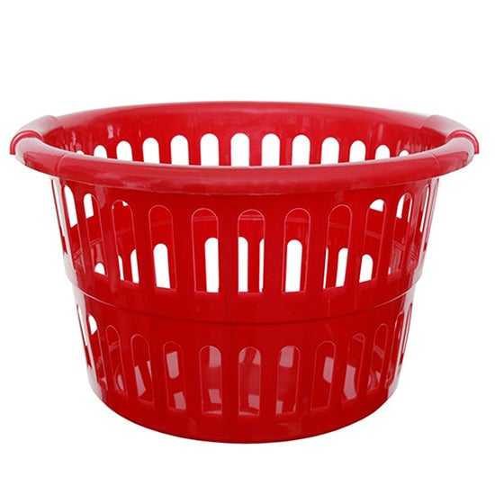 Whitefurze Red Round Laundry Basket Dunelm