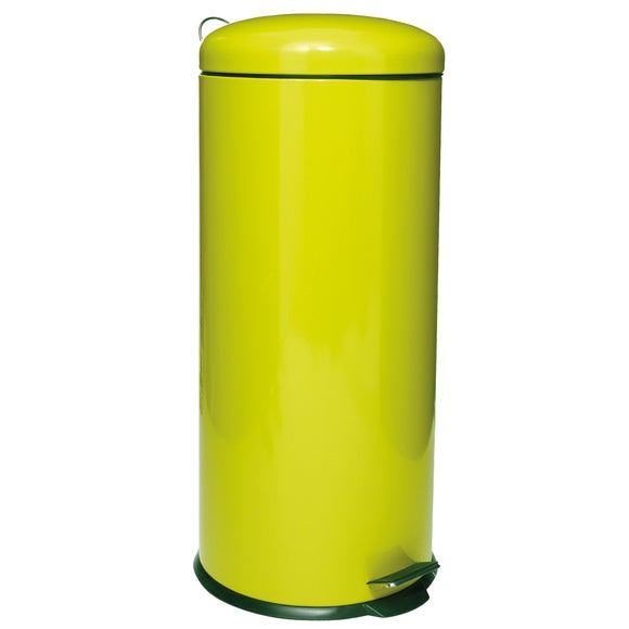 Metallic Lime 30 Litre Pedal Bin