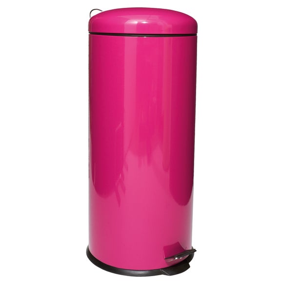 Metallic Raspberry 30 Litre Pedal Bin