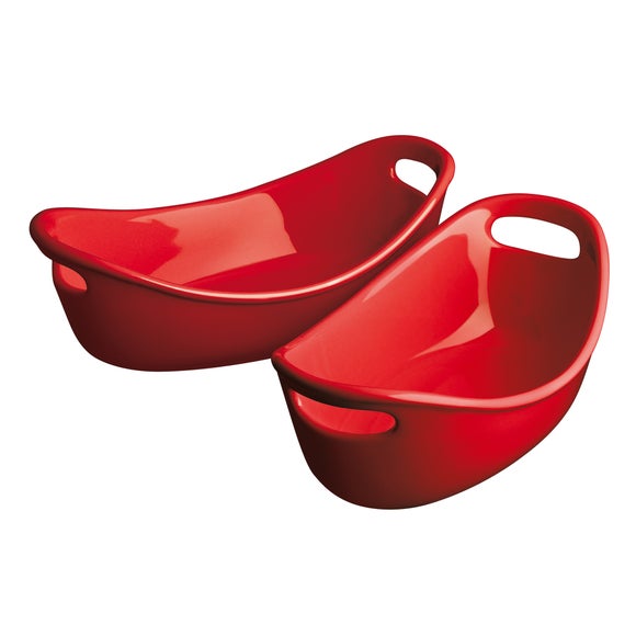 this morning by Prestige Collection Set of 2 Red Gratin Dishes