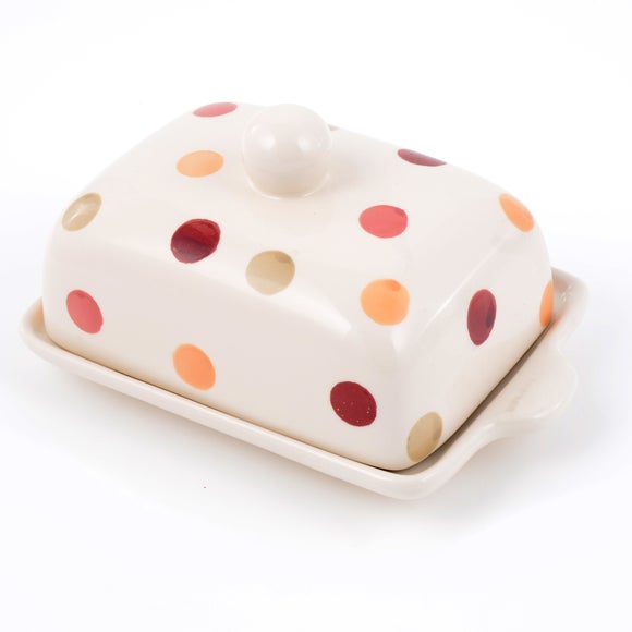 Red Country Spots Collection Butter Dish