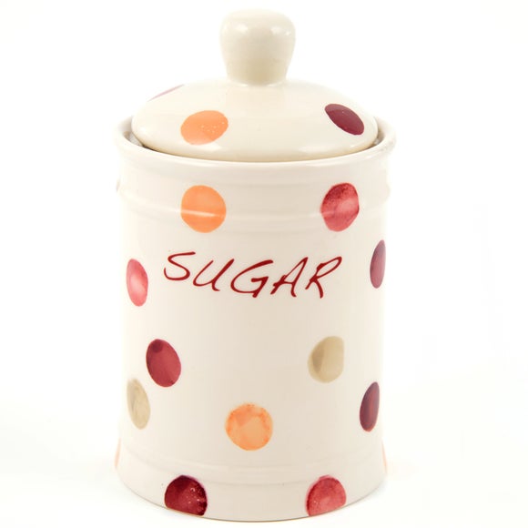 Red Country Spots Collection Sugar Storage Jar