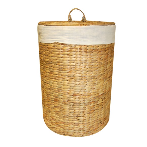 Hyacinth Round Laundry Hamper