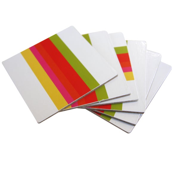 Pack of 6 Striped Coasters