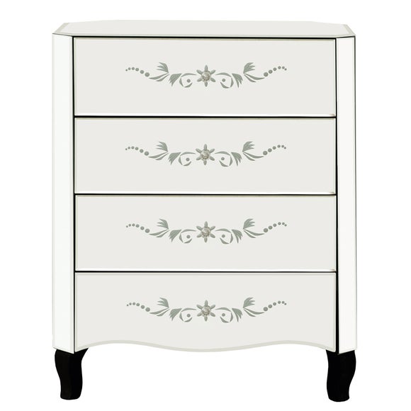 Parisian Mirrored 4 Drawer Chest